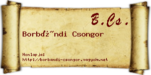 Borbándi Csongor névjegykártya